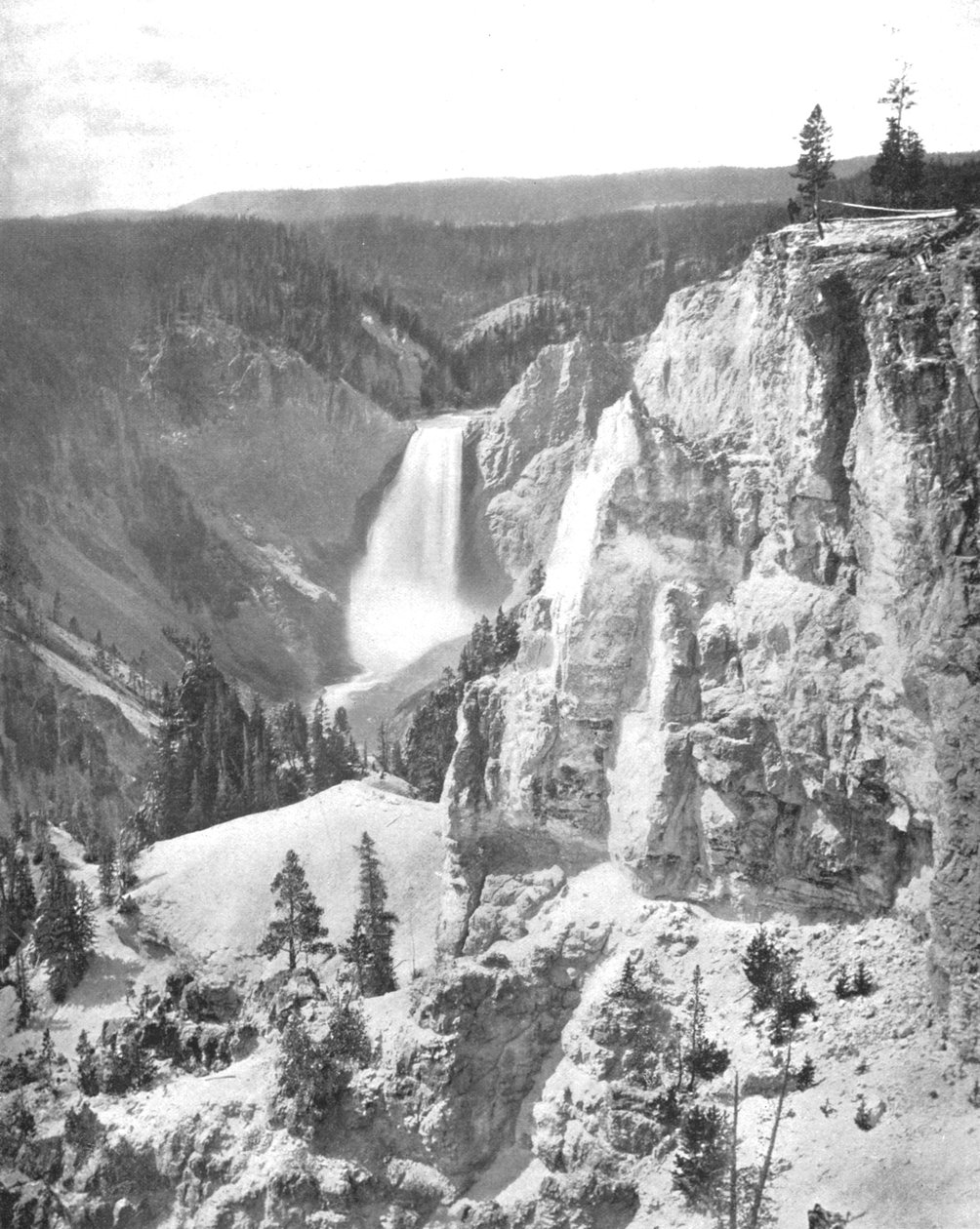Cataratas Inferiores del Yellowstone, Wyoming, EE.UU., c. 1900 de Unbekannt