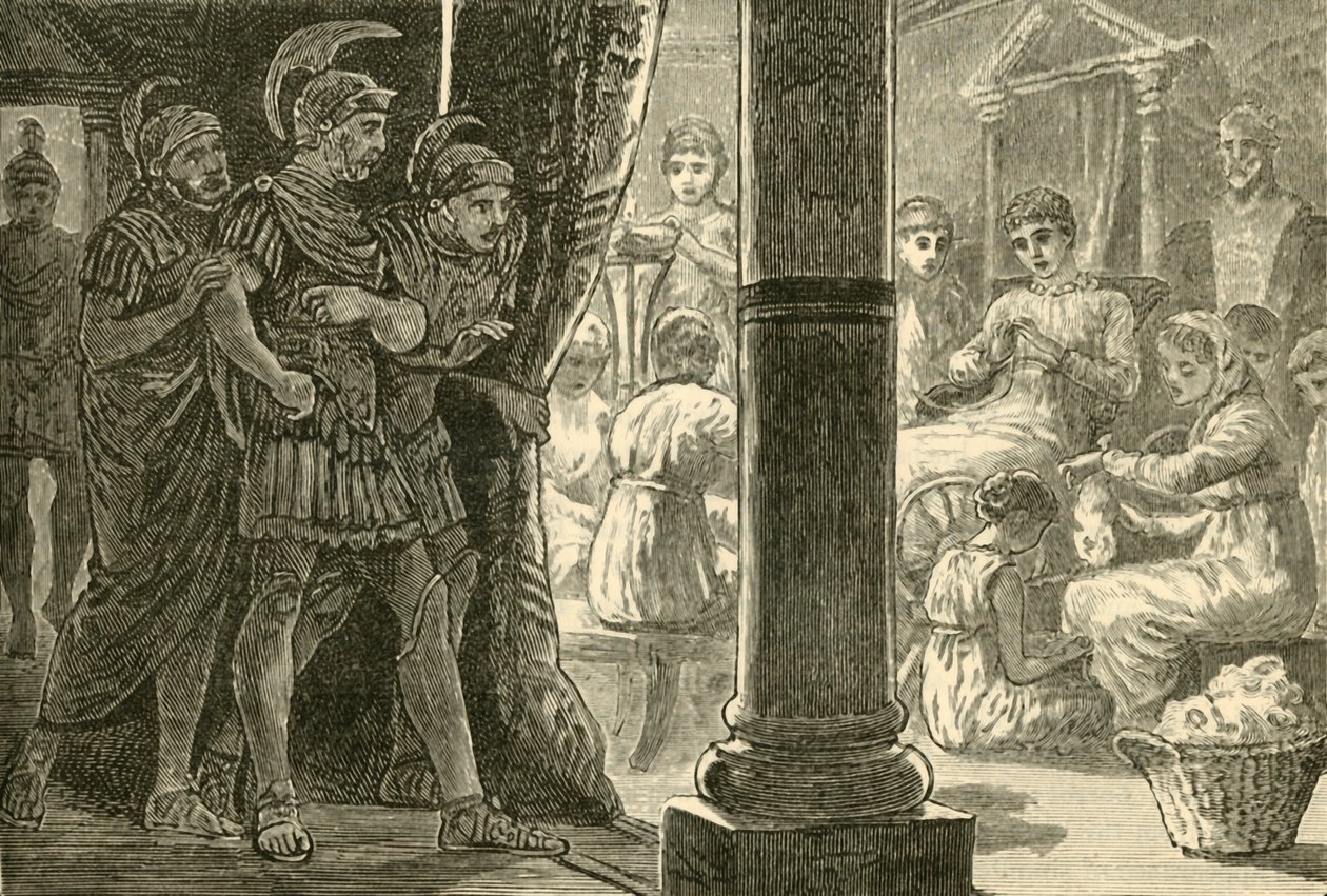Lucrecia entre sus doncellas, 1890 de Unbekannt