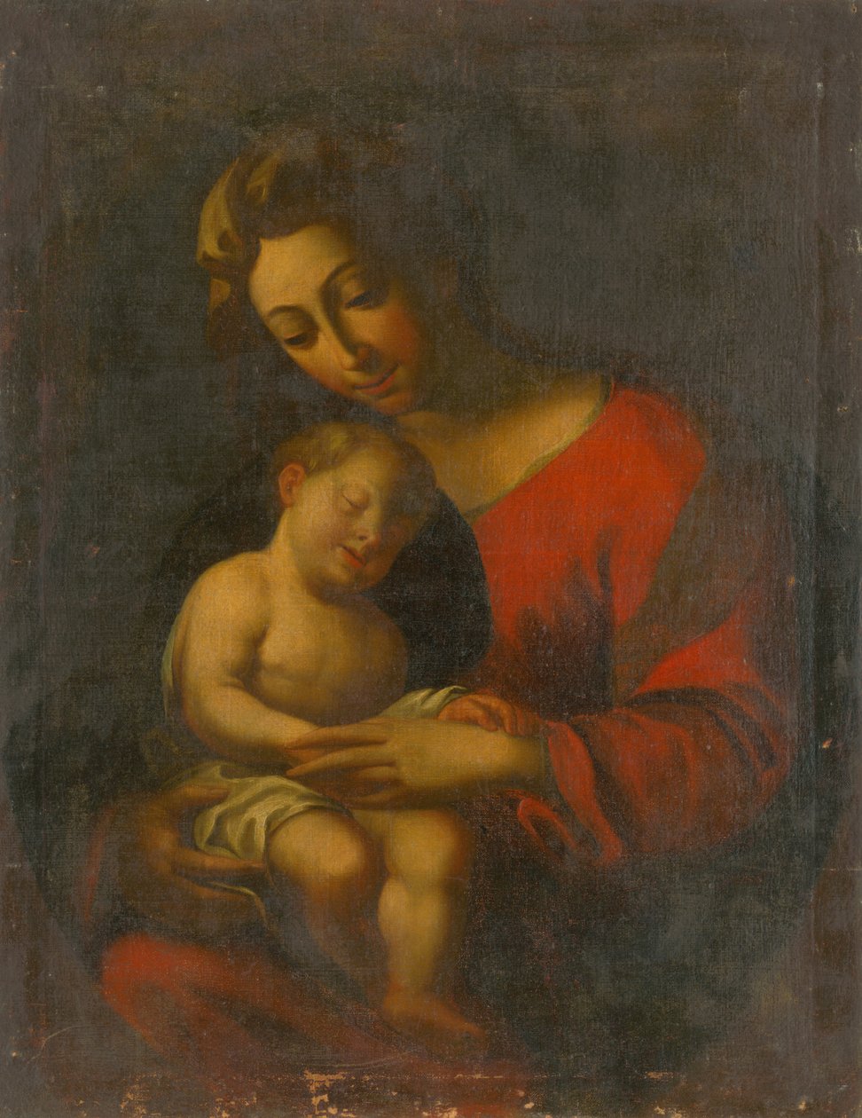 Madonna con Jesús dormido de Unbekannt