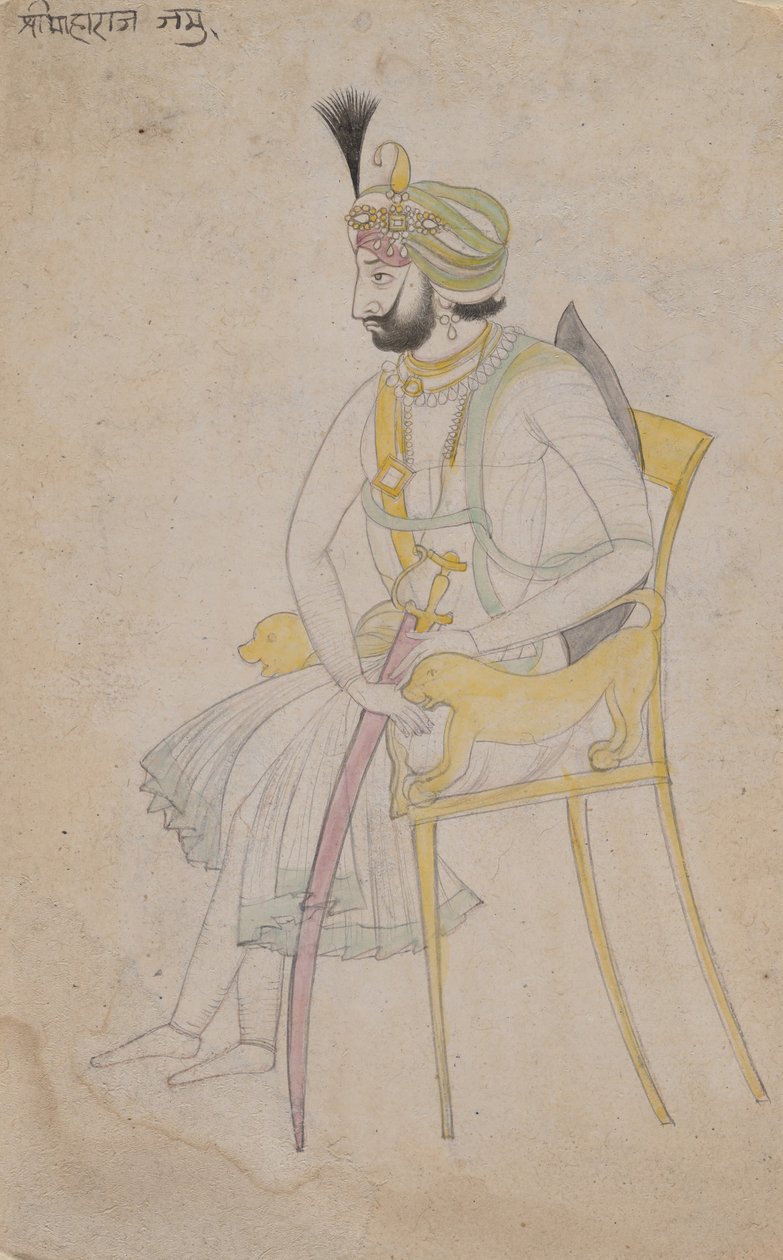 Maharajá Ranbir Singh, ca. 1860-80 de Unbekannt