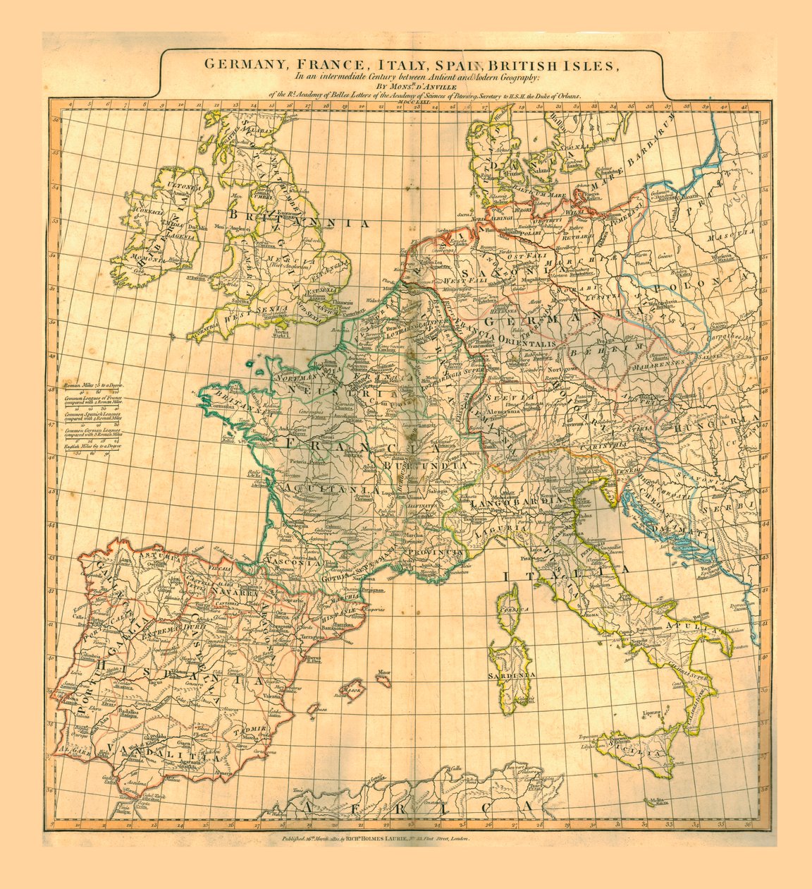 Mapa de Europa de Unbekannt