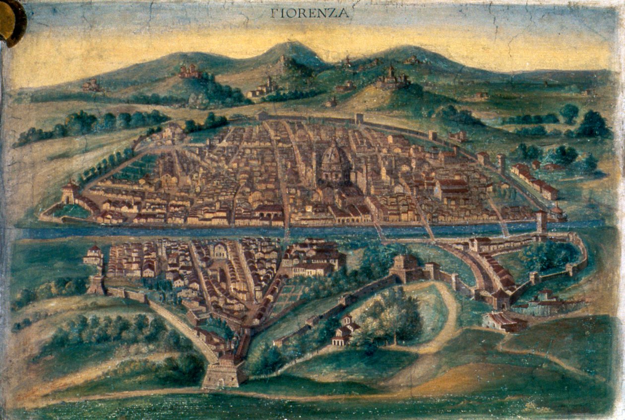 Mapa de Florencia, siglo XV de Unbekannt