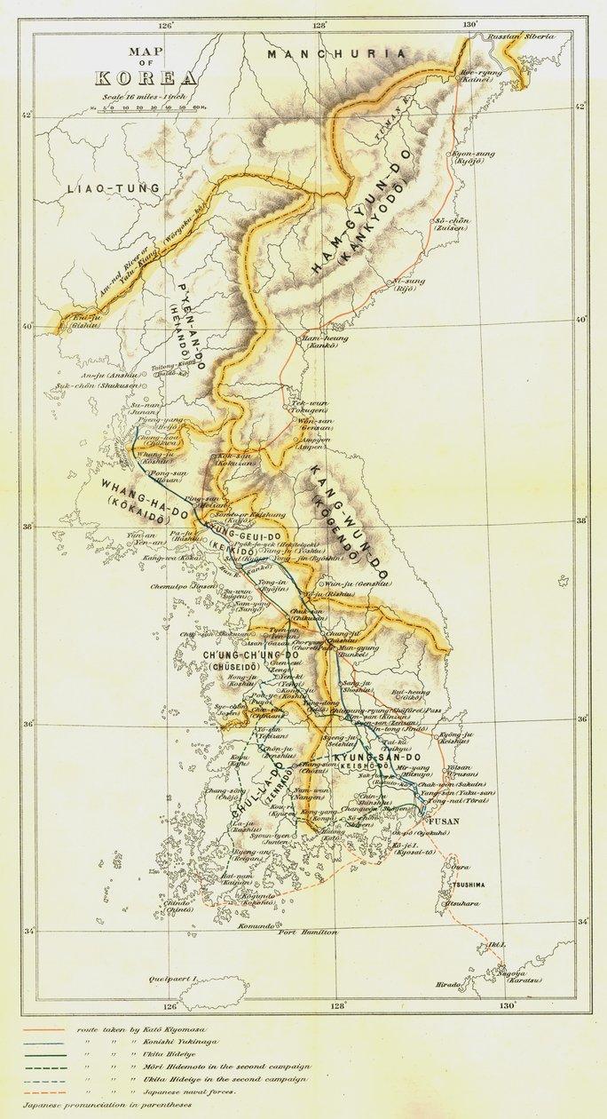 Mapa de Corea, 1903 de Unbekannt