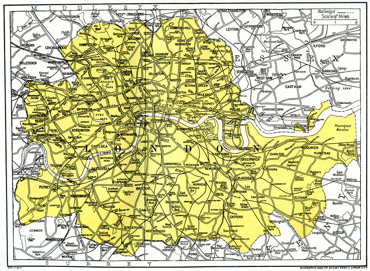 Mapa de Londres de Unbekannt