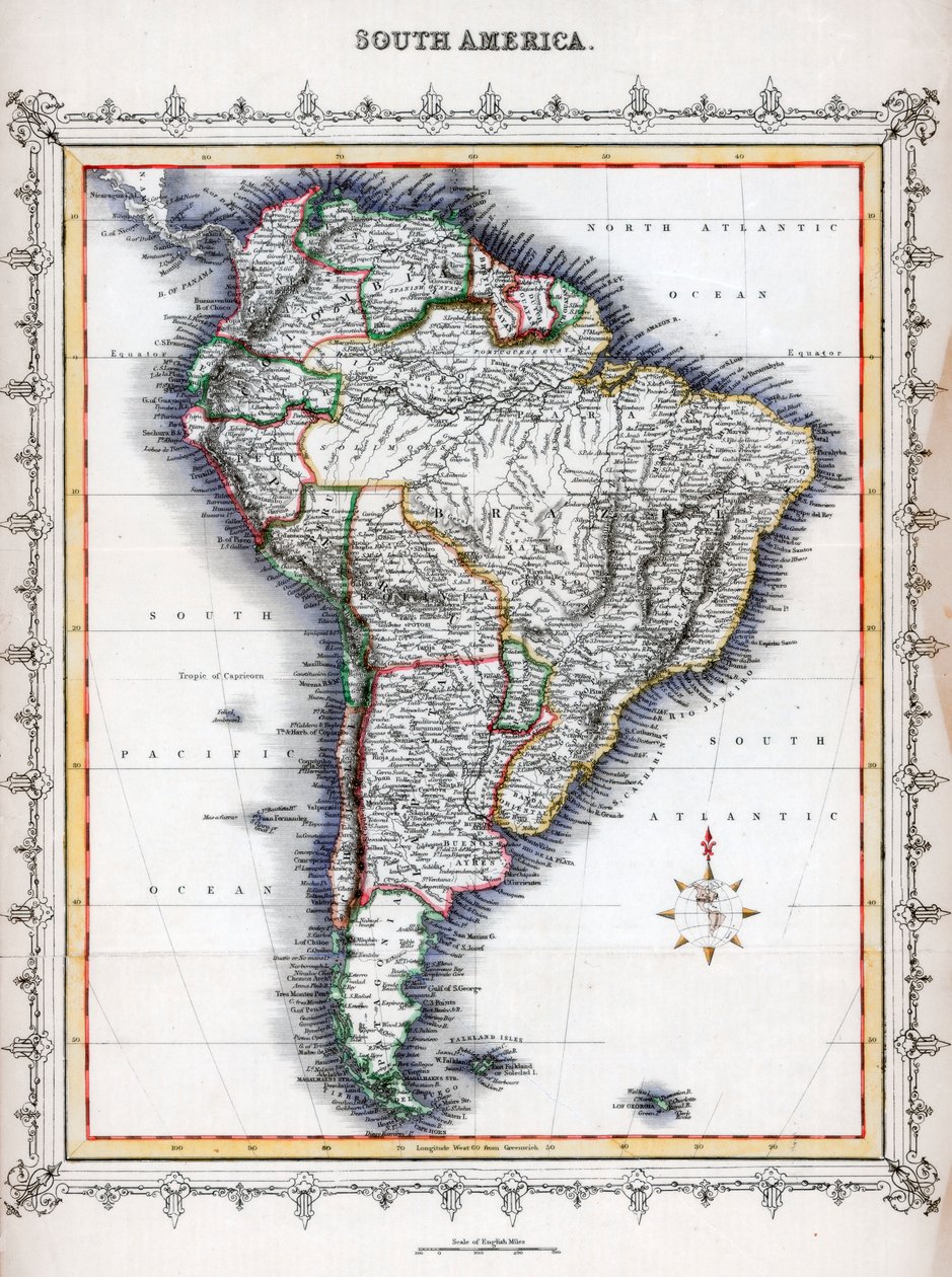 Mapa de América del Sur de Unbekannt