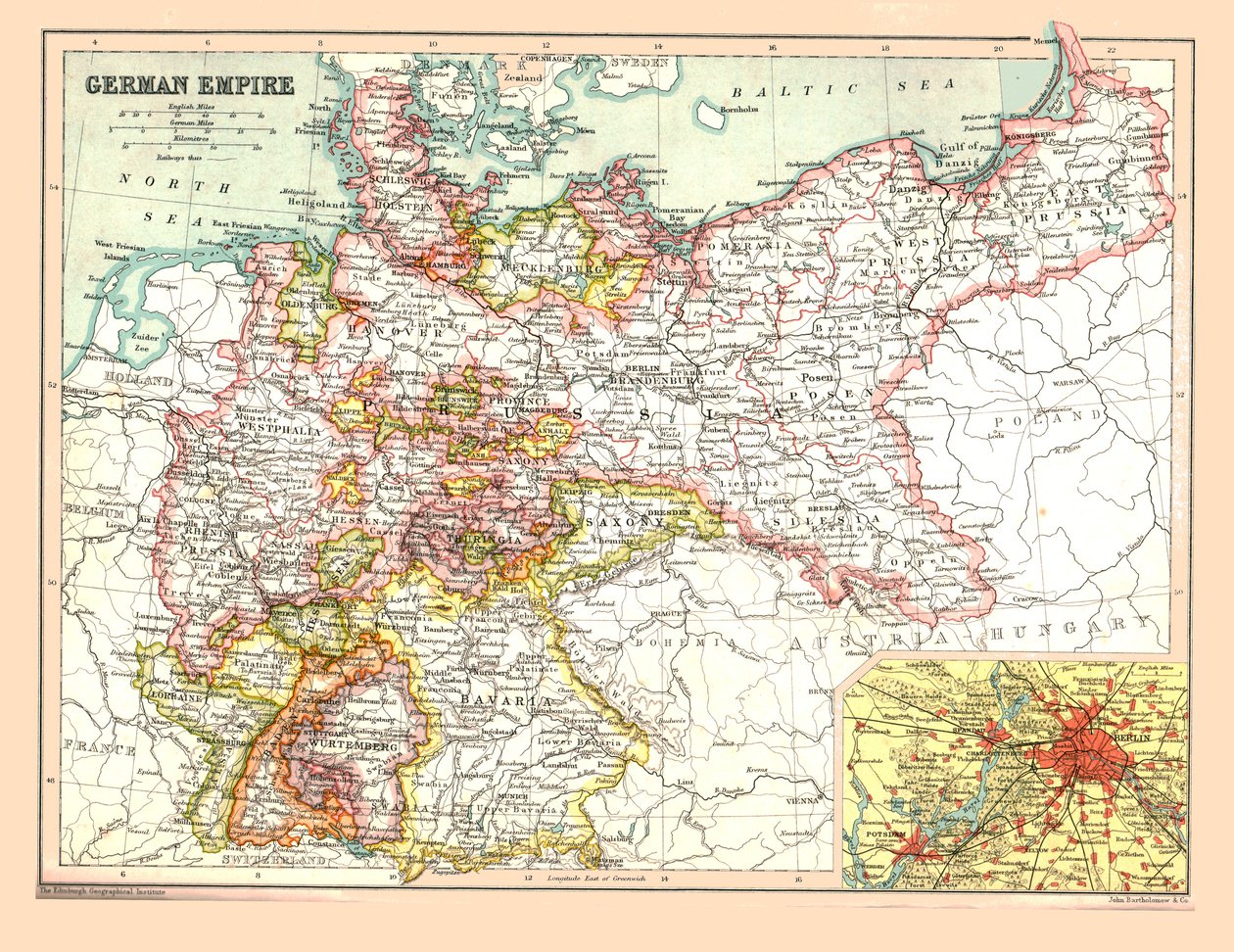 Mapa del Imperio Alemán, 1902 de Unbekannt