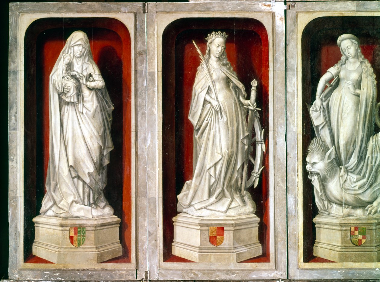 Retablos de mármol de santos de Unbekannt