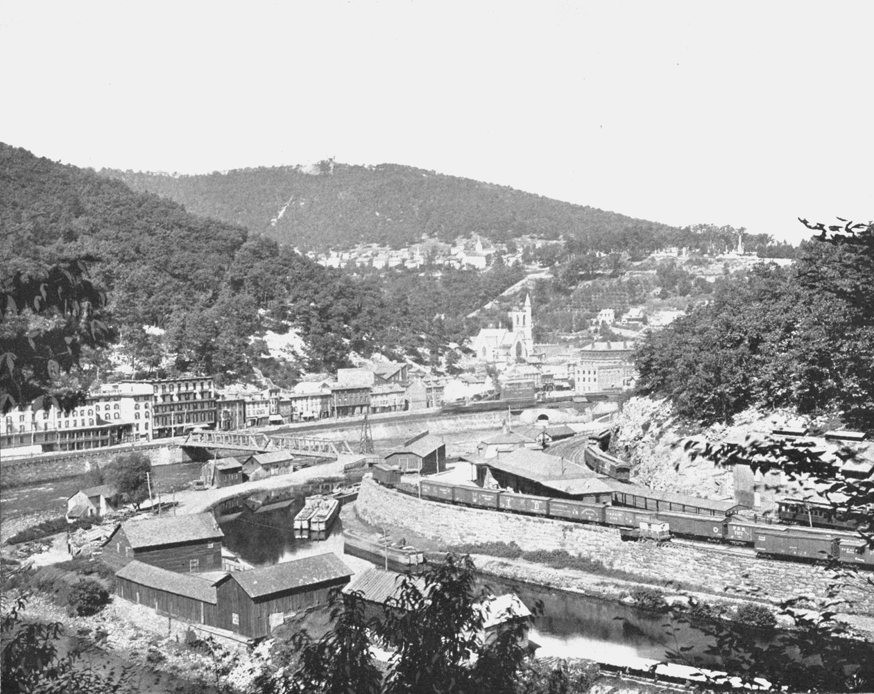 Mauch Chunk, Pensilvania, mostrando el Monte Pisgah, EE.UU. de Unbekannt