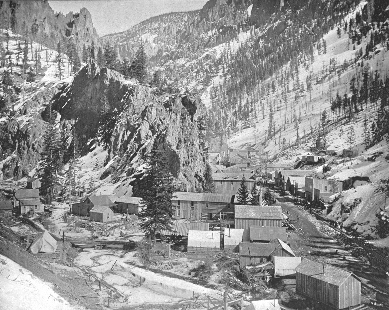 Campamento minero, Nevada, EE.UU., c1900 de Unbekannt