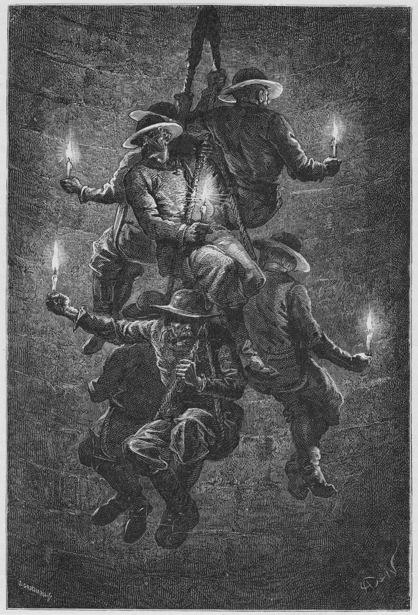 Extracción de sal de roca, c1890 de Unbekannt