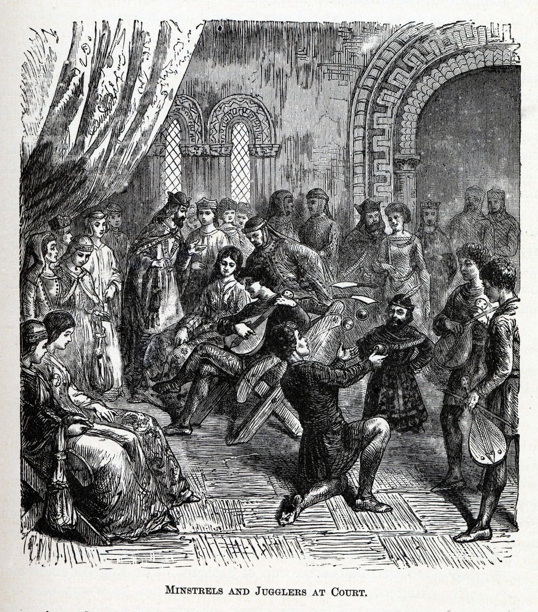Juglares y malabaristas en la corte, 1882 de Unbekannt