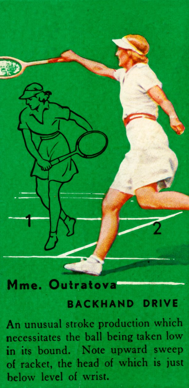 Mme. Outratova - Golpe de revés, c1935 de Unbekannt