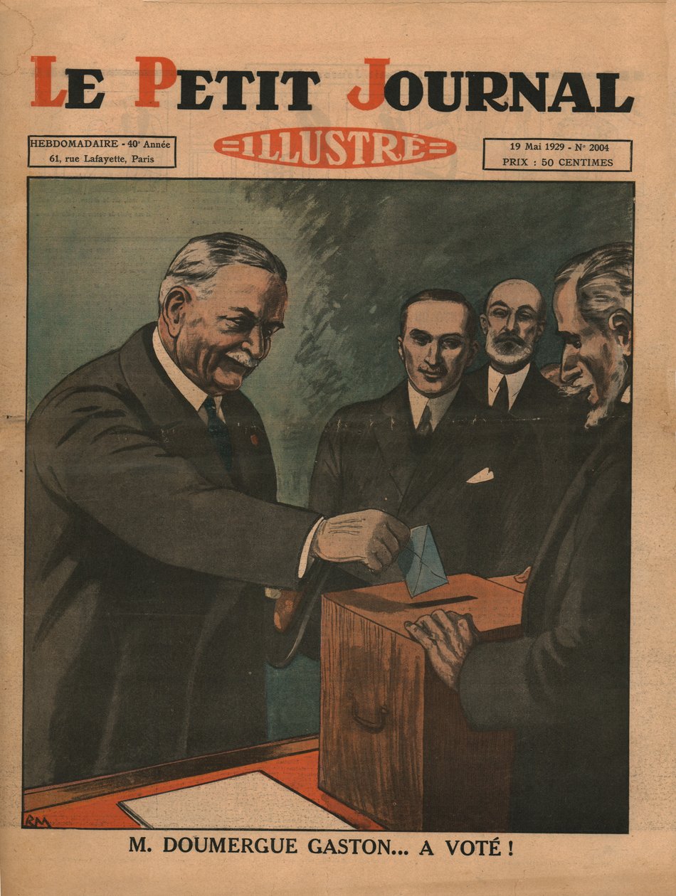 Monsieur Gaston Doumergue...¡ha votado!, 1929 de Unbekannt