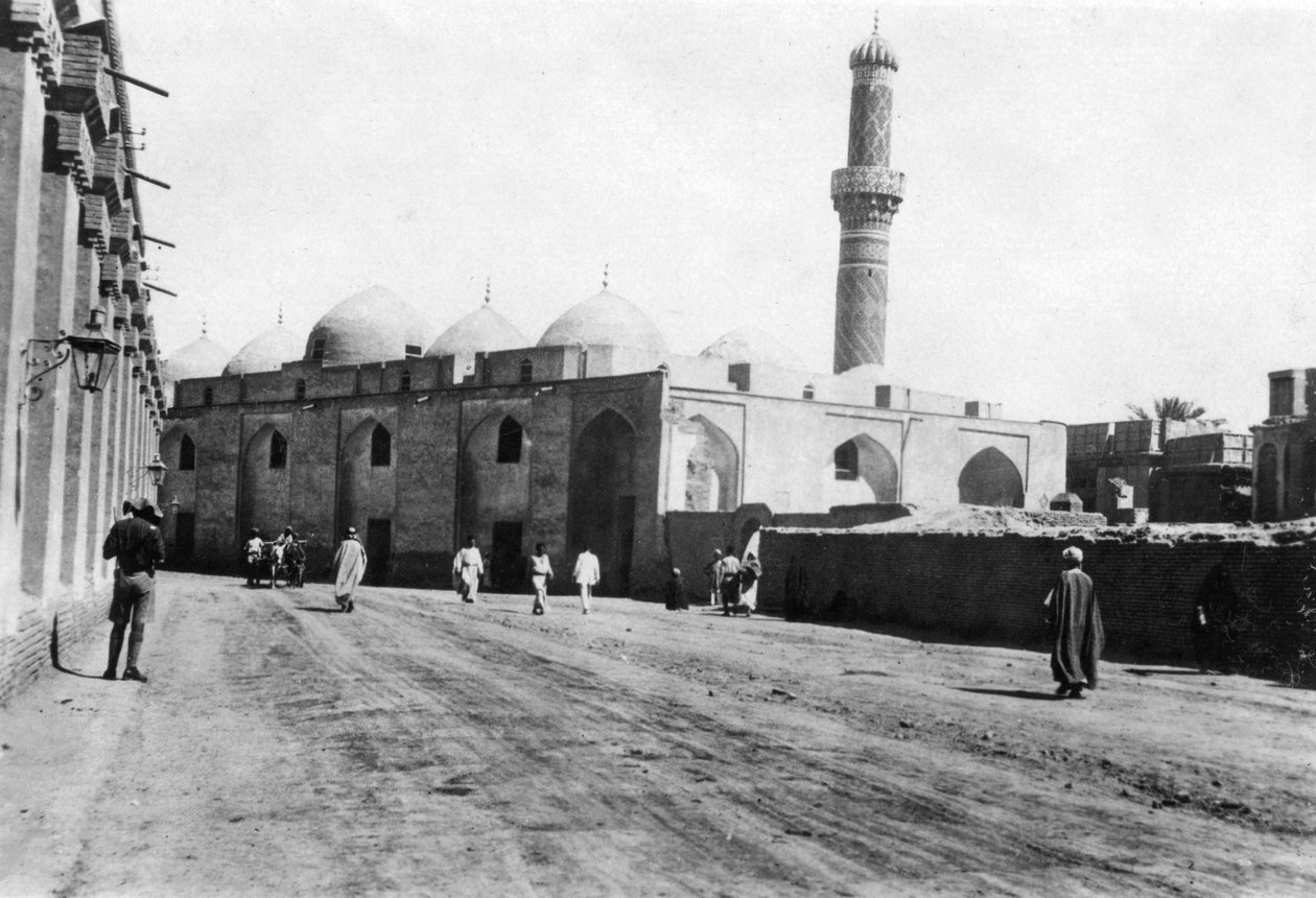 Mezquita en River Street, Bagdad, Mesopotamia, Primera Guerra Mundial, 1918 de Unbekannt