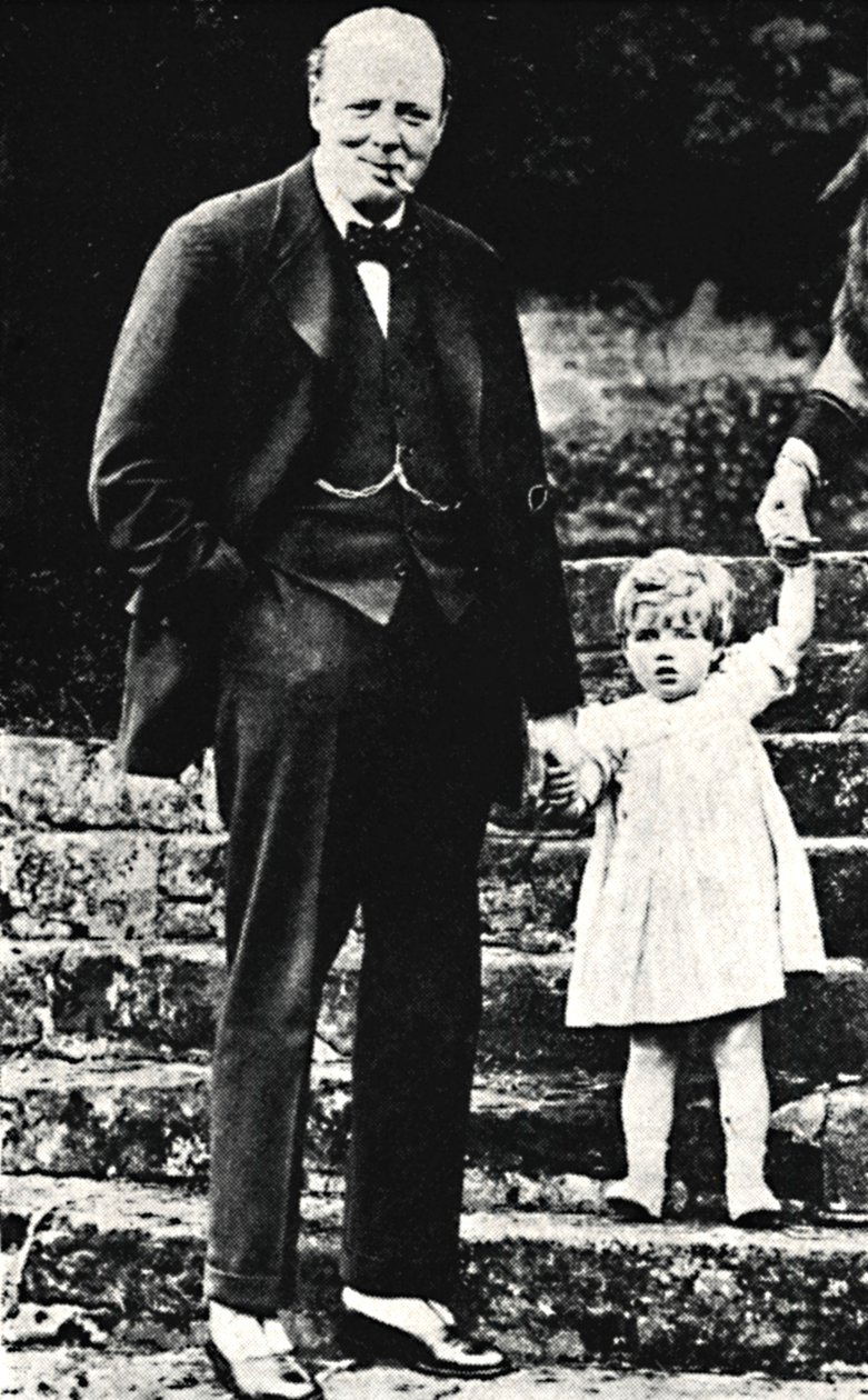 Sr. Churchill con su hija, 1924, 1945 de Unbekannt