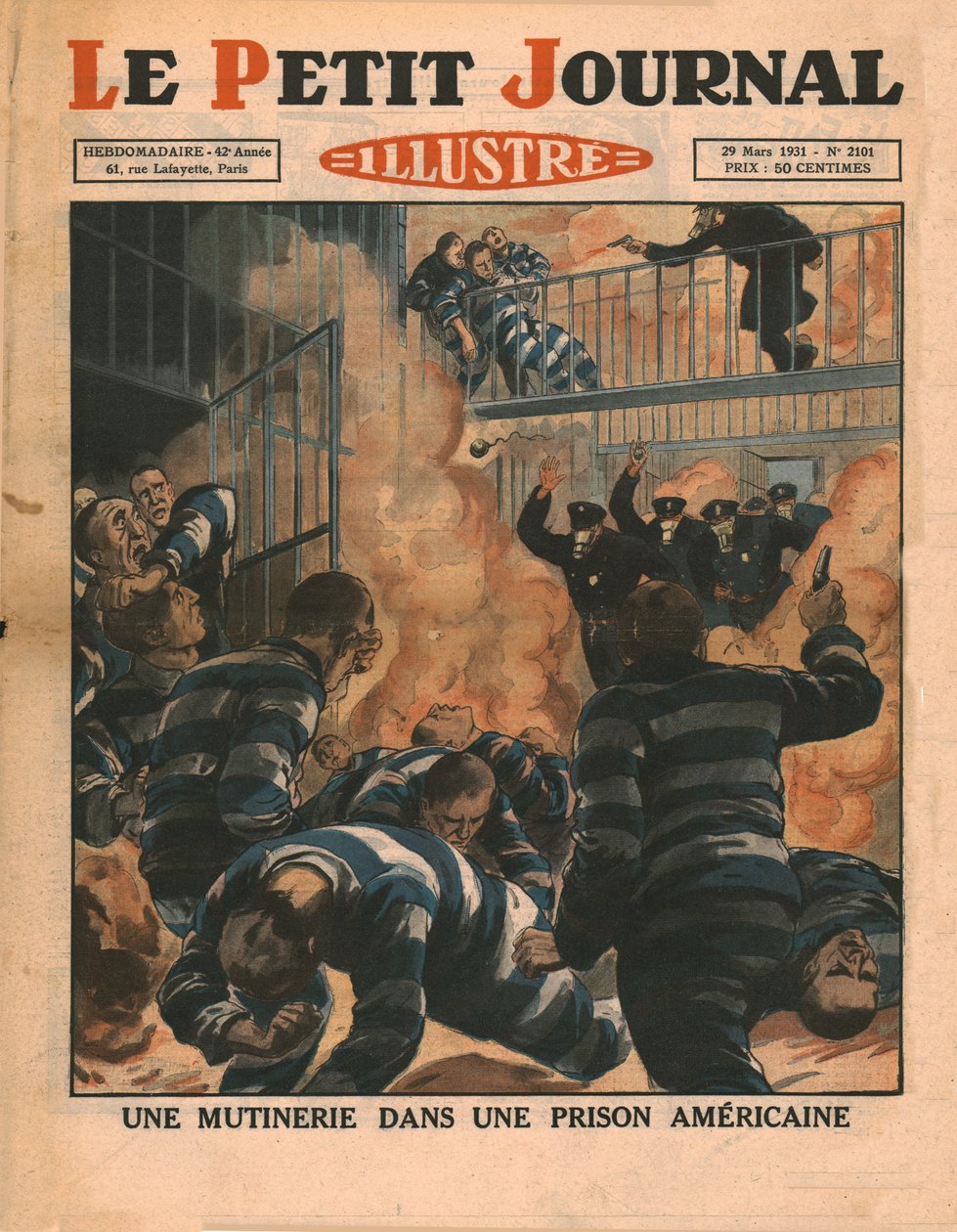 Motín en una prisión americana, 1931 de Unbekannt