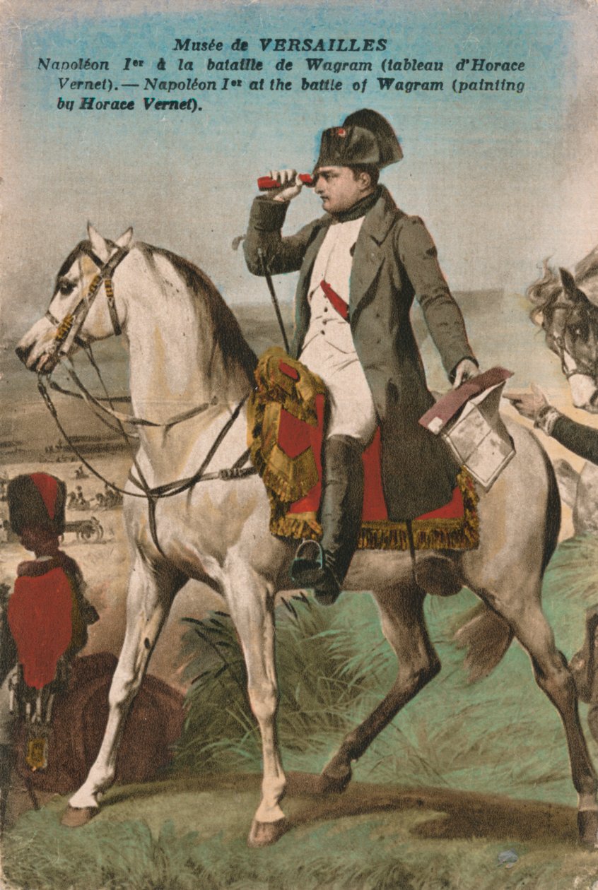 Napoleón en la Batalla de Wagram, 1809 de Unbekannt