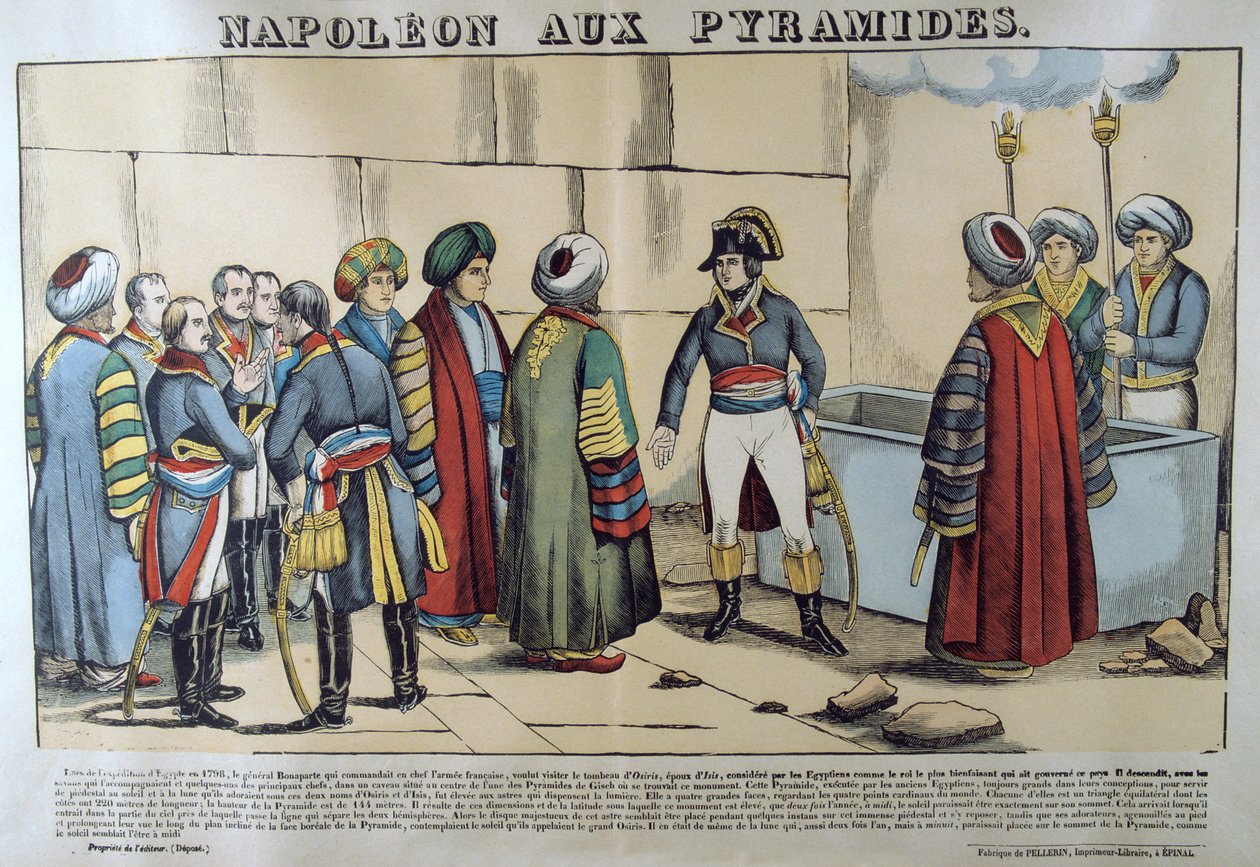 Napoleón en las Pirámides, 1798, siglo XIX de Unbekannt