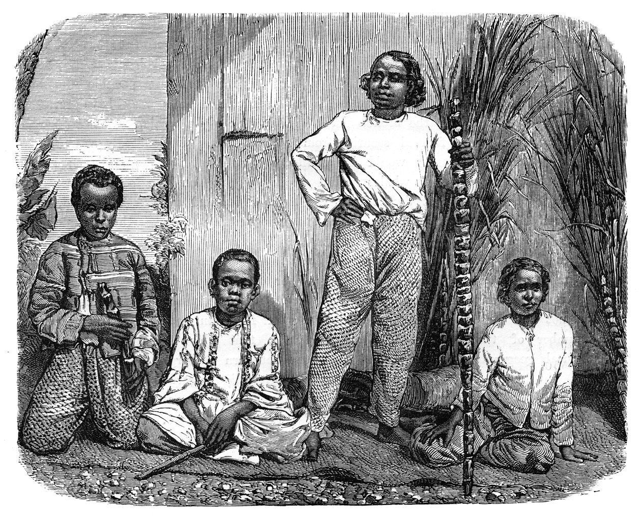 Nativos de la isla de Reunión, c1890 de Unbekannt