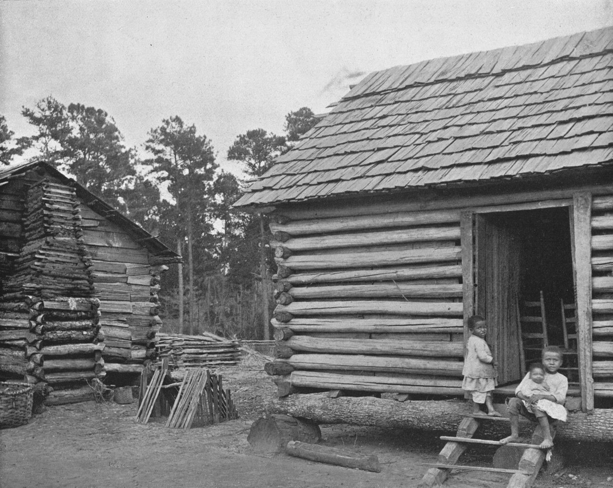 Cabañas de troncos de negros, Thomasville, Georgia, EE.UU., c. 1900 de Unbekannt