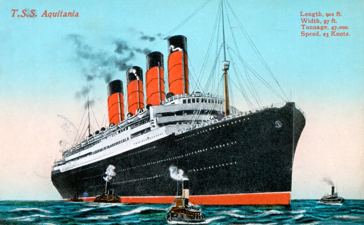 Transatlántico RMS Aquitania, siglo XX de Unbekannt
