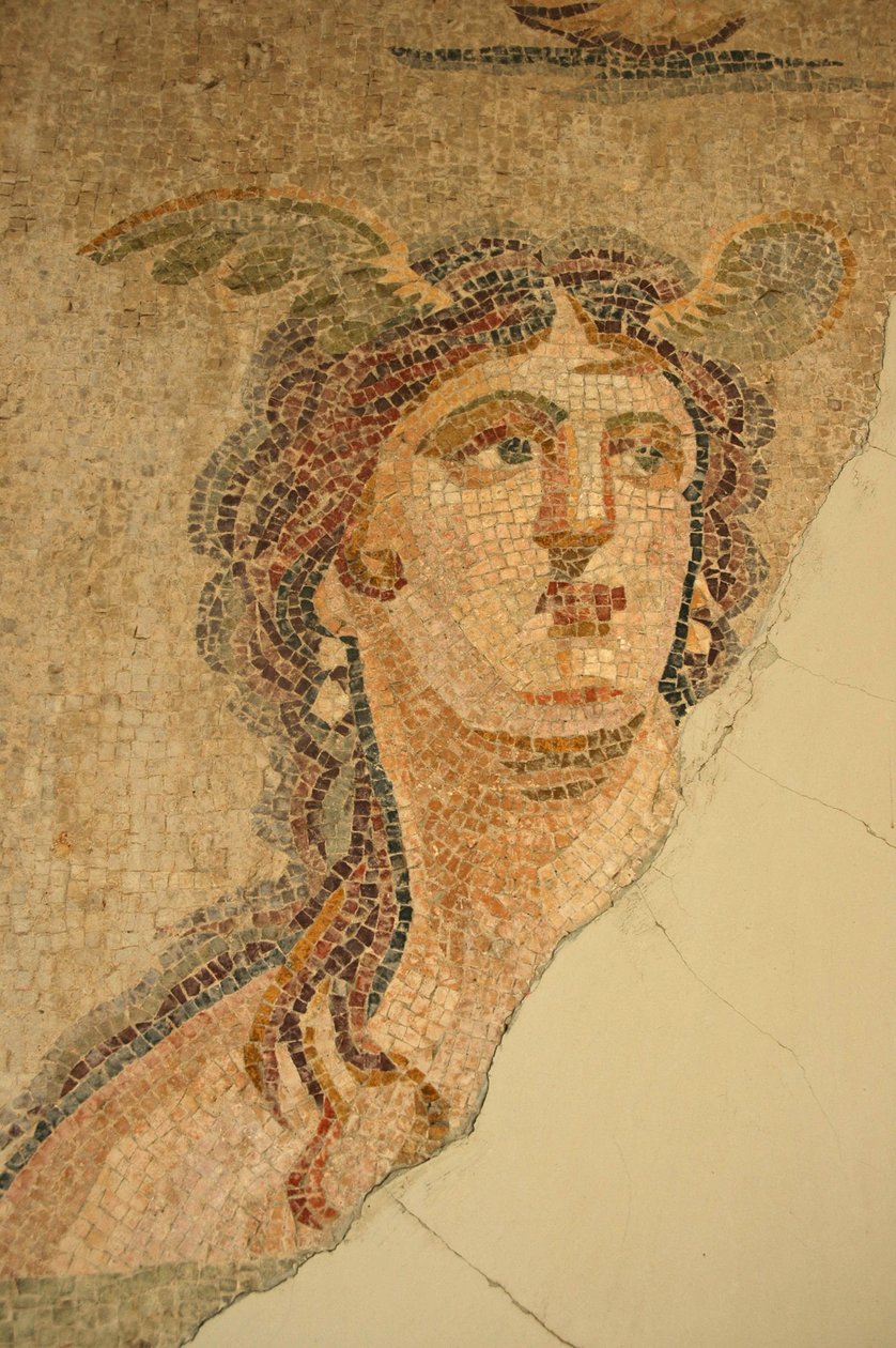 Oceanus y Tetis, mosaico de Iskenderum, Turquía de Unbekannt