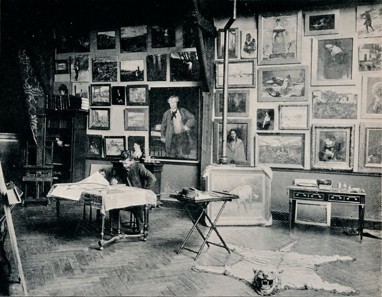 P. Roll en su estudio, c. 1897 de Unbekannt