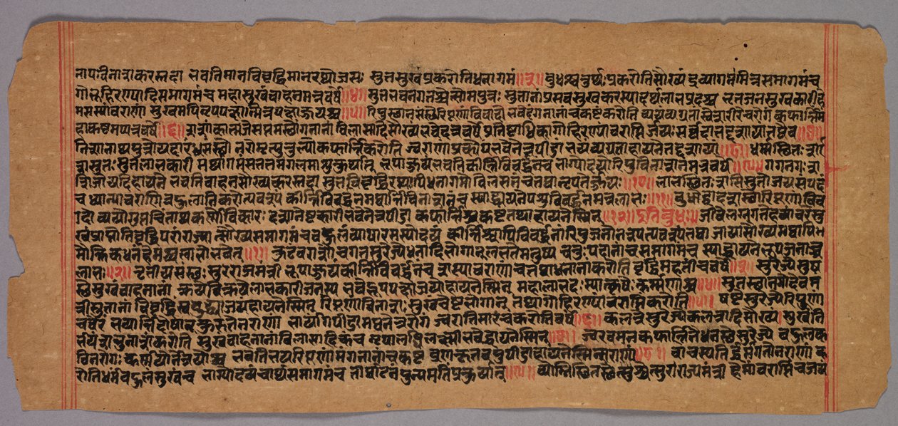 Página de un manuscrito Jaina, 1400s-1500s de Unbekannt