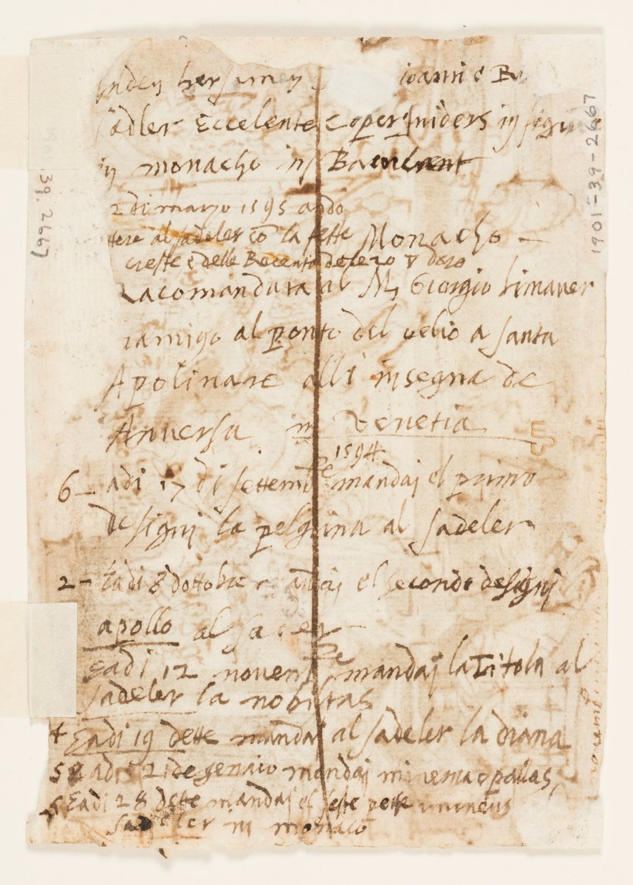 Página de un cuaderno de bocetos; Himeneo de Unbekannt