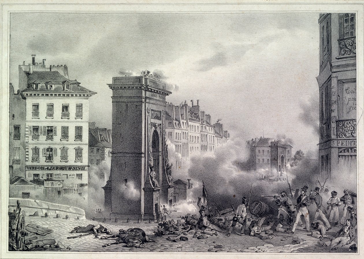 París. La Revolución de Julio de 1830 de Unbekannt