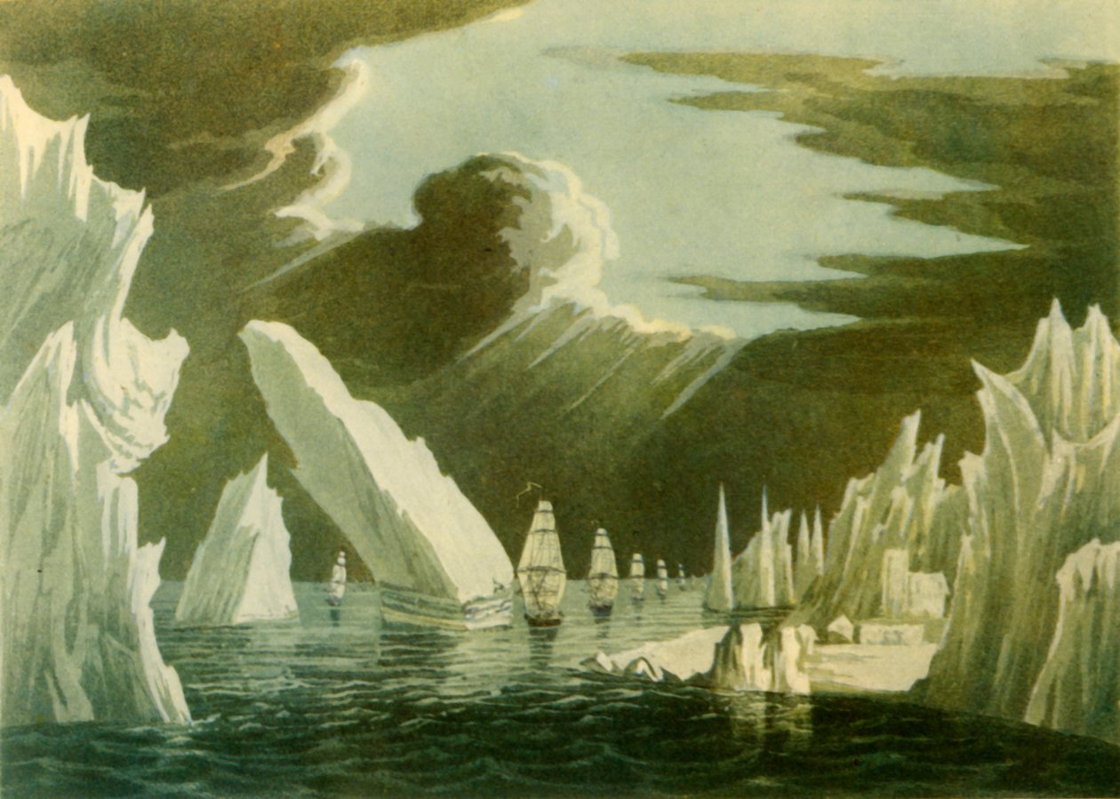 Pasaje a través del hielo, junio 1818 de Unbekannt