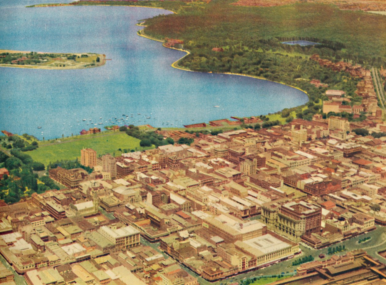 Perth desde el aire, c1947 de Unbekannt