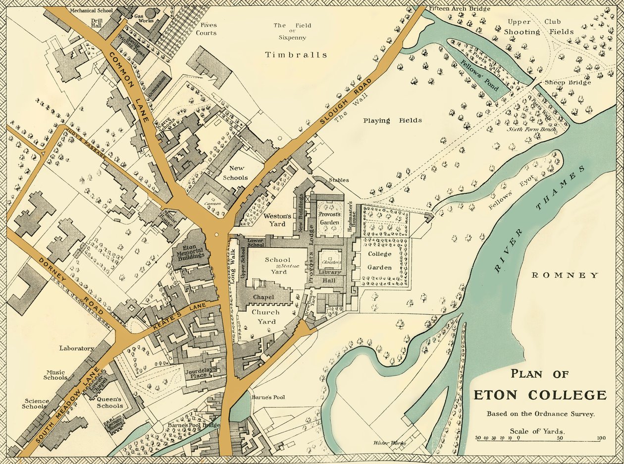 Plano del Colegio Eton, 1911 de Unbekannt