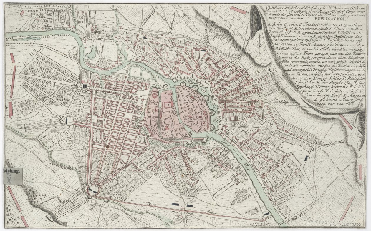 Plano de Berlín 1760 de Unbekannt