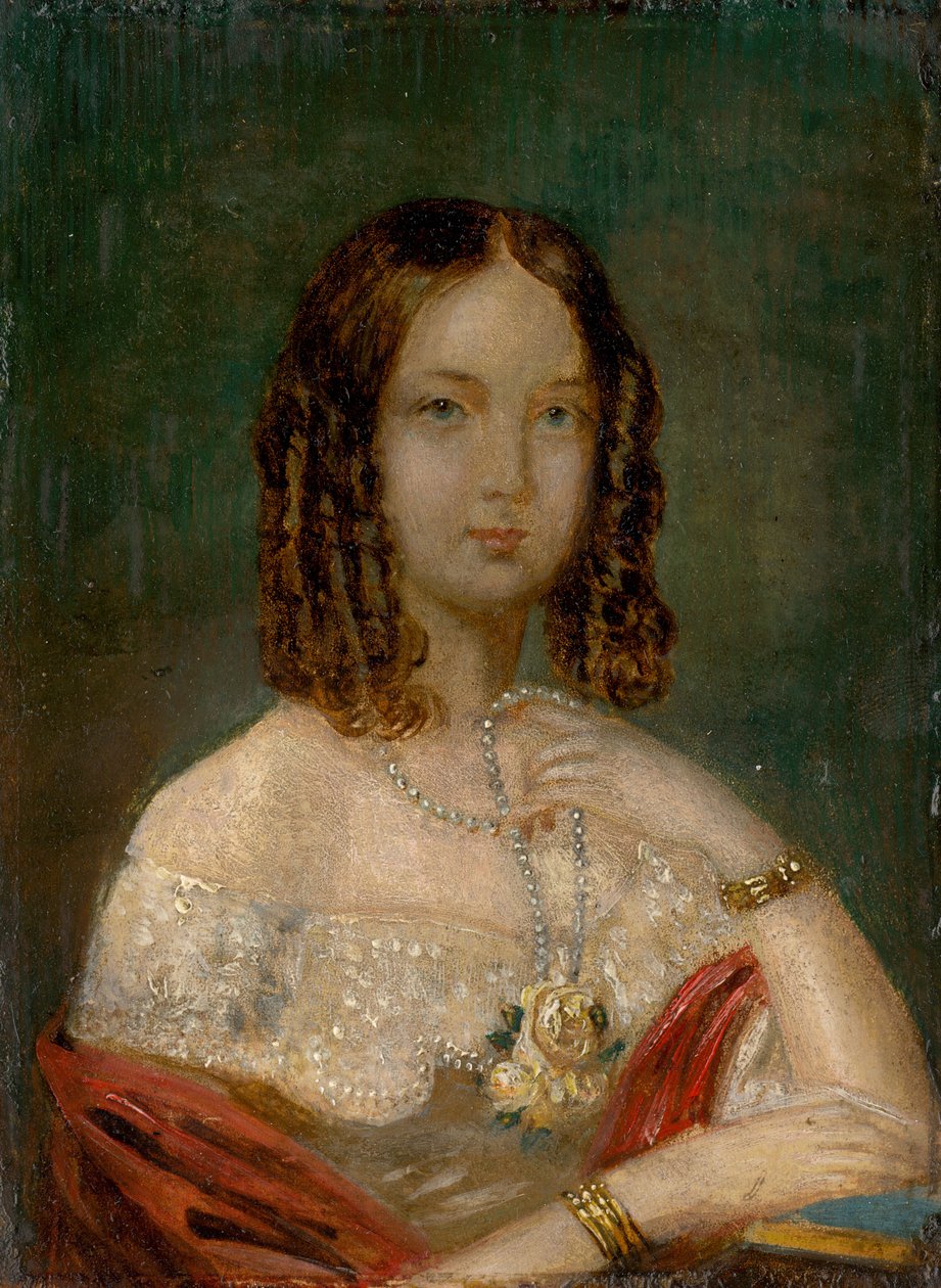 Retrato de una niña con collar de Unbekannt