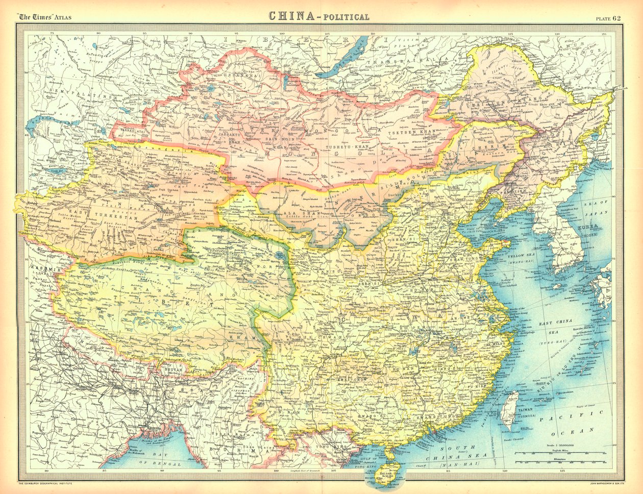 Mapa político de China de Unbekannt