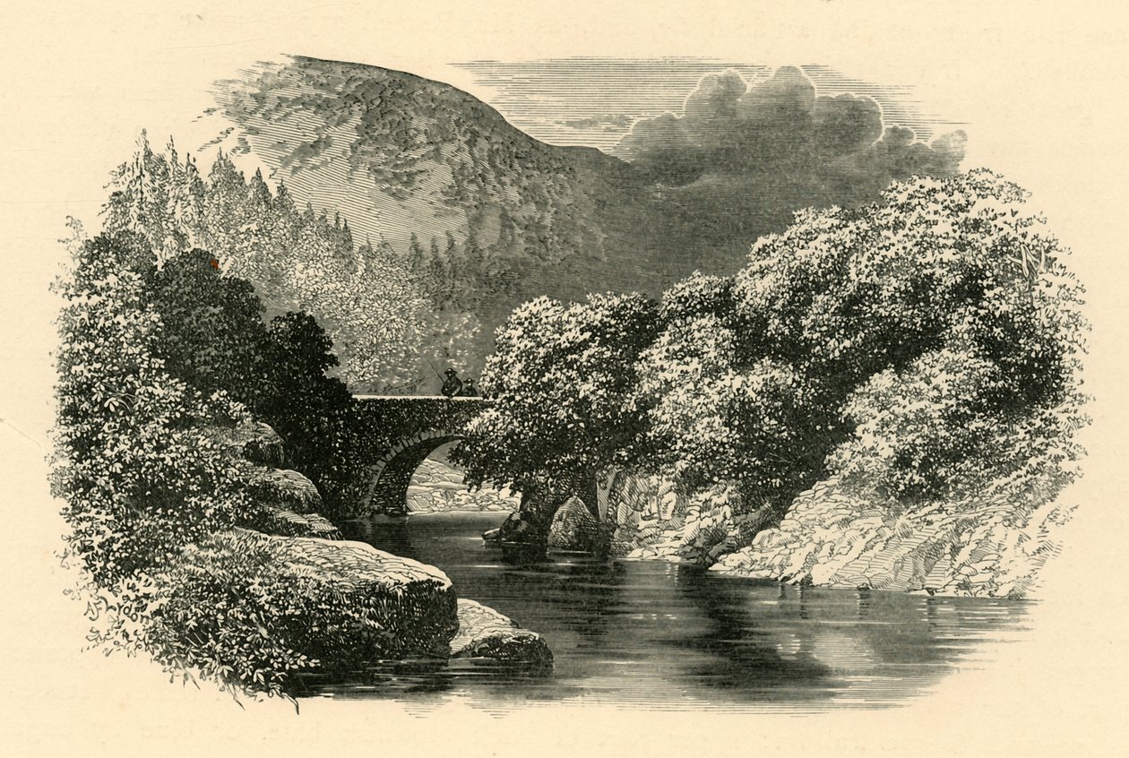 Puente Aberglaslyn, Gales del Norte, c1890 de Unbekannt
