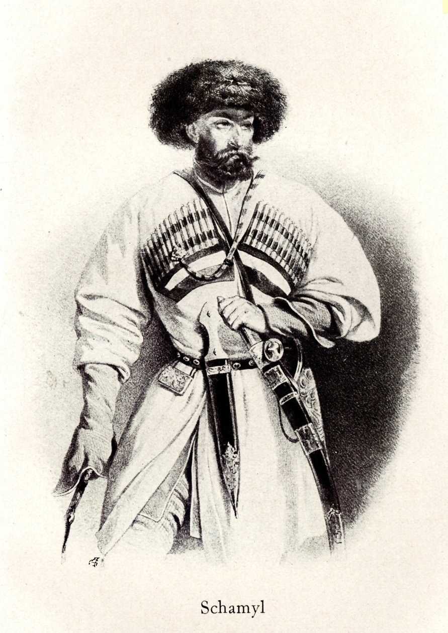 Retrato del Imam Shamil 1799-1871, siglo XIX de Unbekannt
