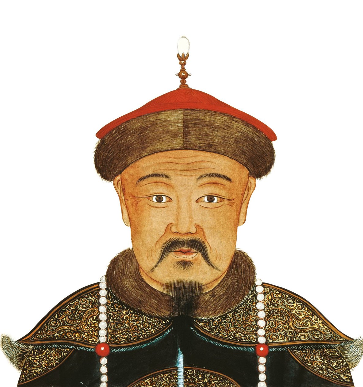 Retrato de Kublai Khan 1215-1294, siglo XIII de Unbekannt
