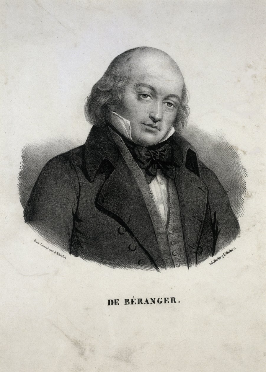 Retrato de Pierre-Jean de Béranger de Unbekannt