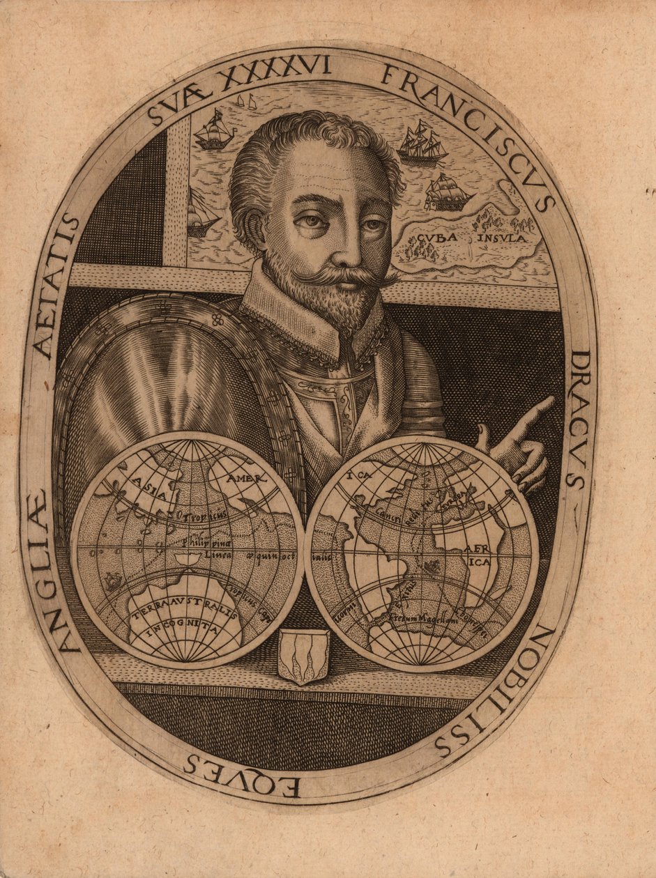 Retrato de Sir Francis Drake de Unbekannt