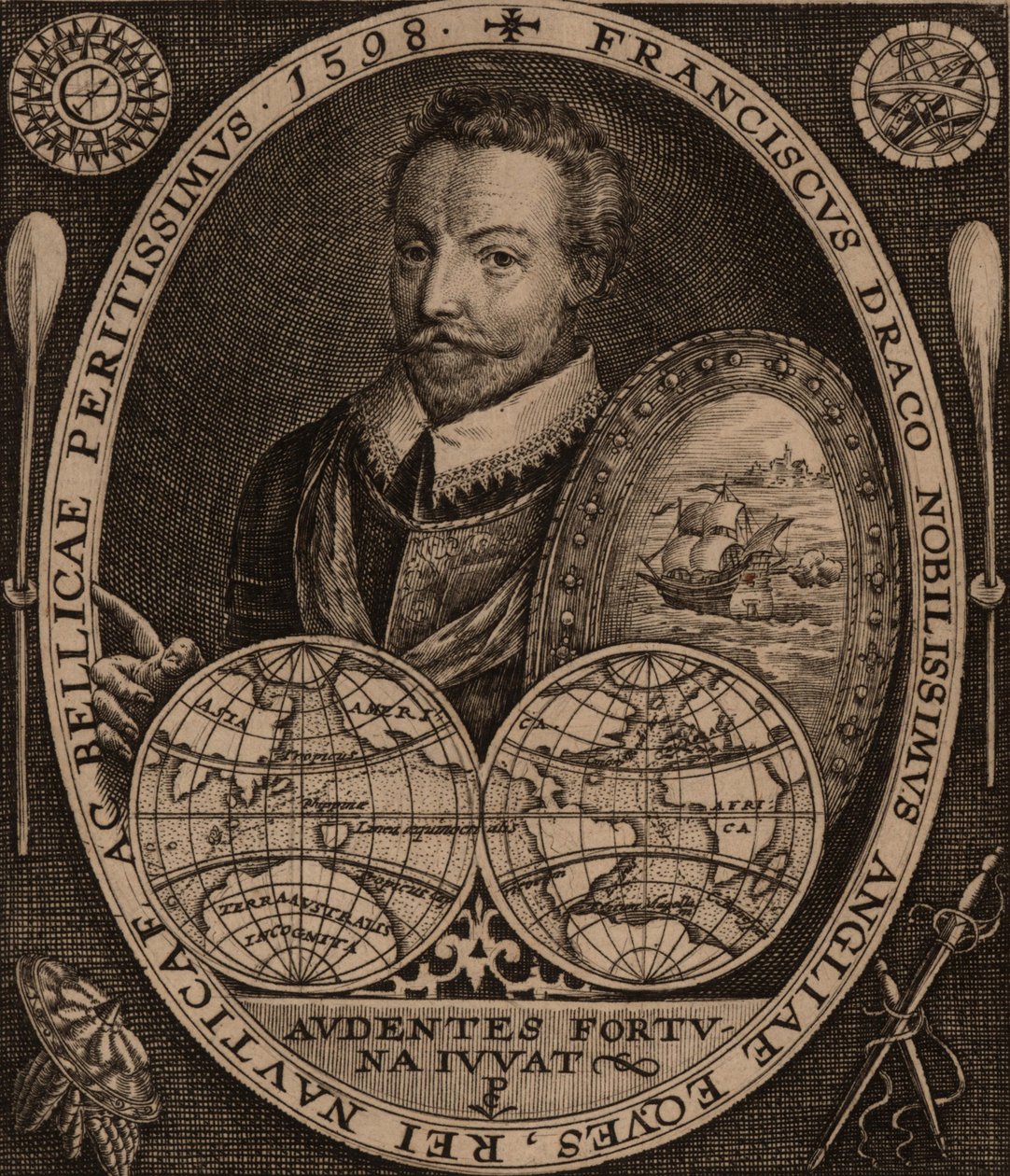 Retrato de Sir Francis Drake de Unbekannt