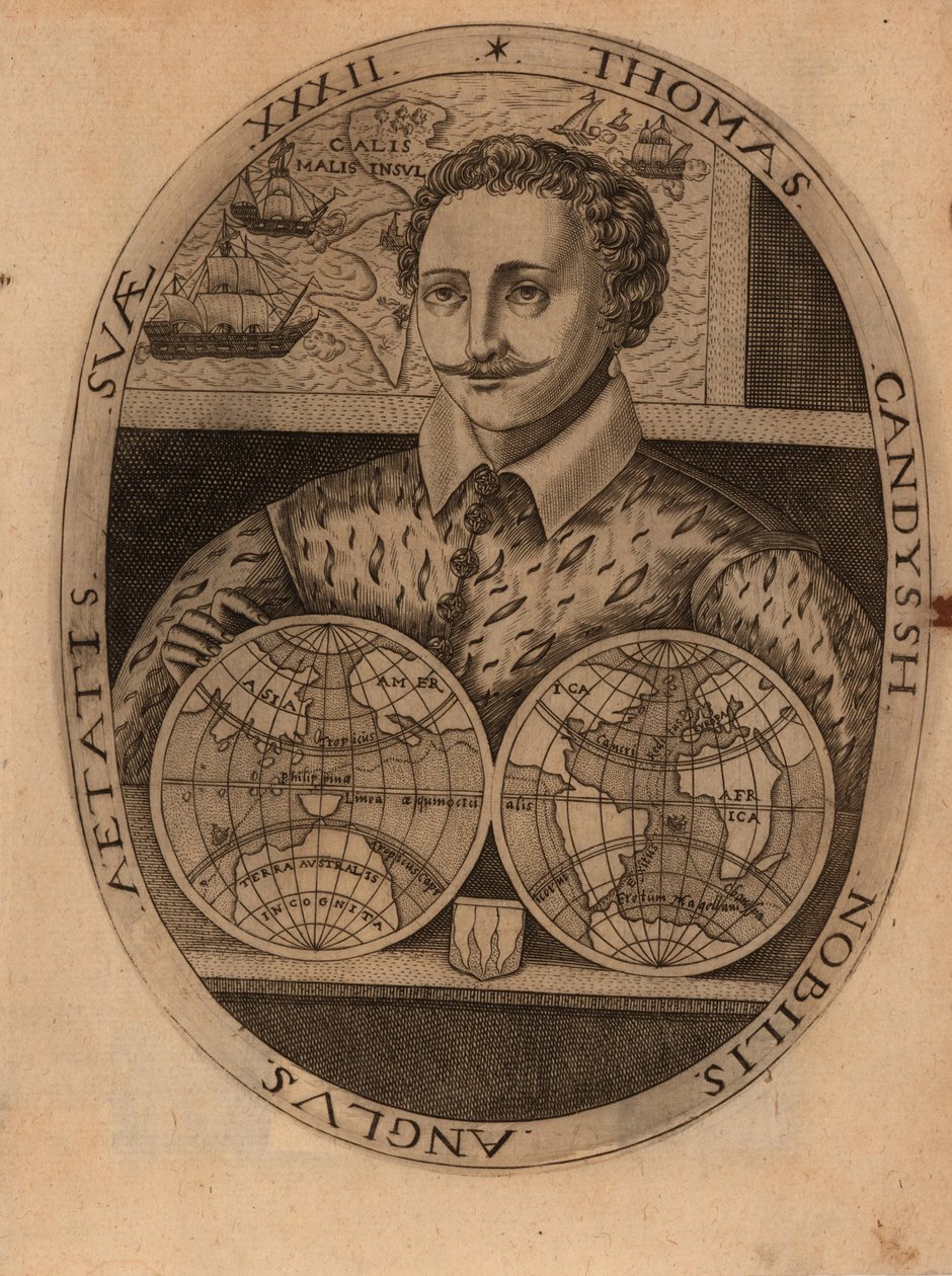 Retrato de Sir Thomas Cavendish 1560-1592, 1596 de Unbekannt