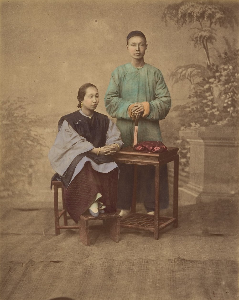 Retrato de una pareja china, 1870s de Unbekannt