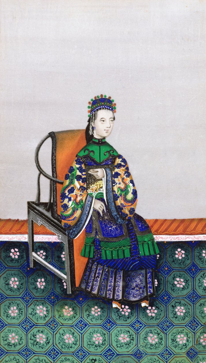 Retrato de una mujer china de Unbekannt