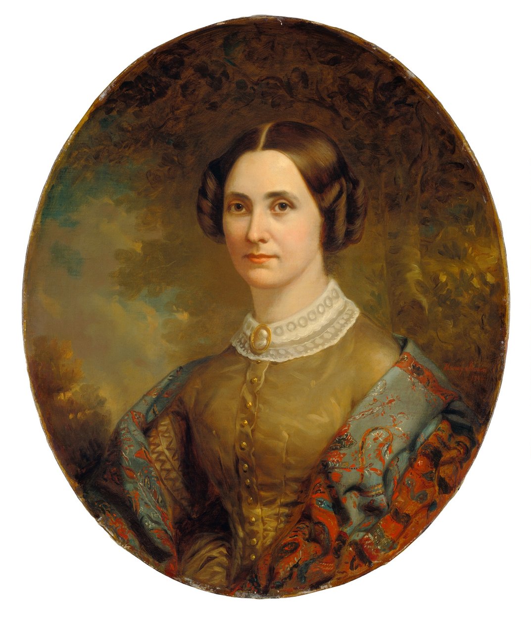 Retrato de una dama, c. 1855-1860 de Unbekannt