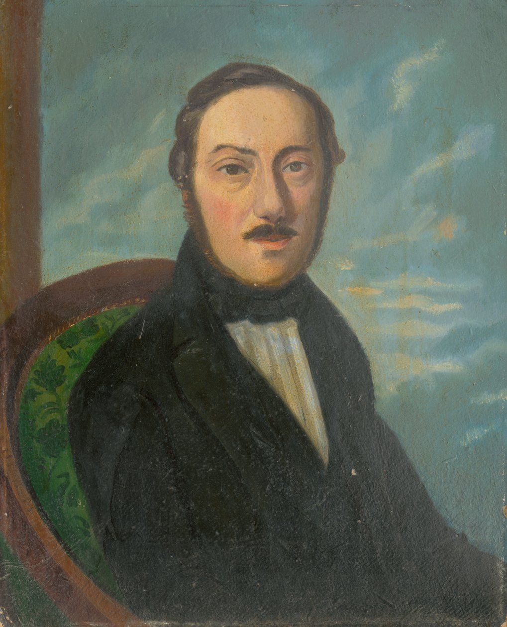 Retrato de un hombre en un sillón de Unbekannt