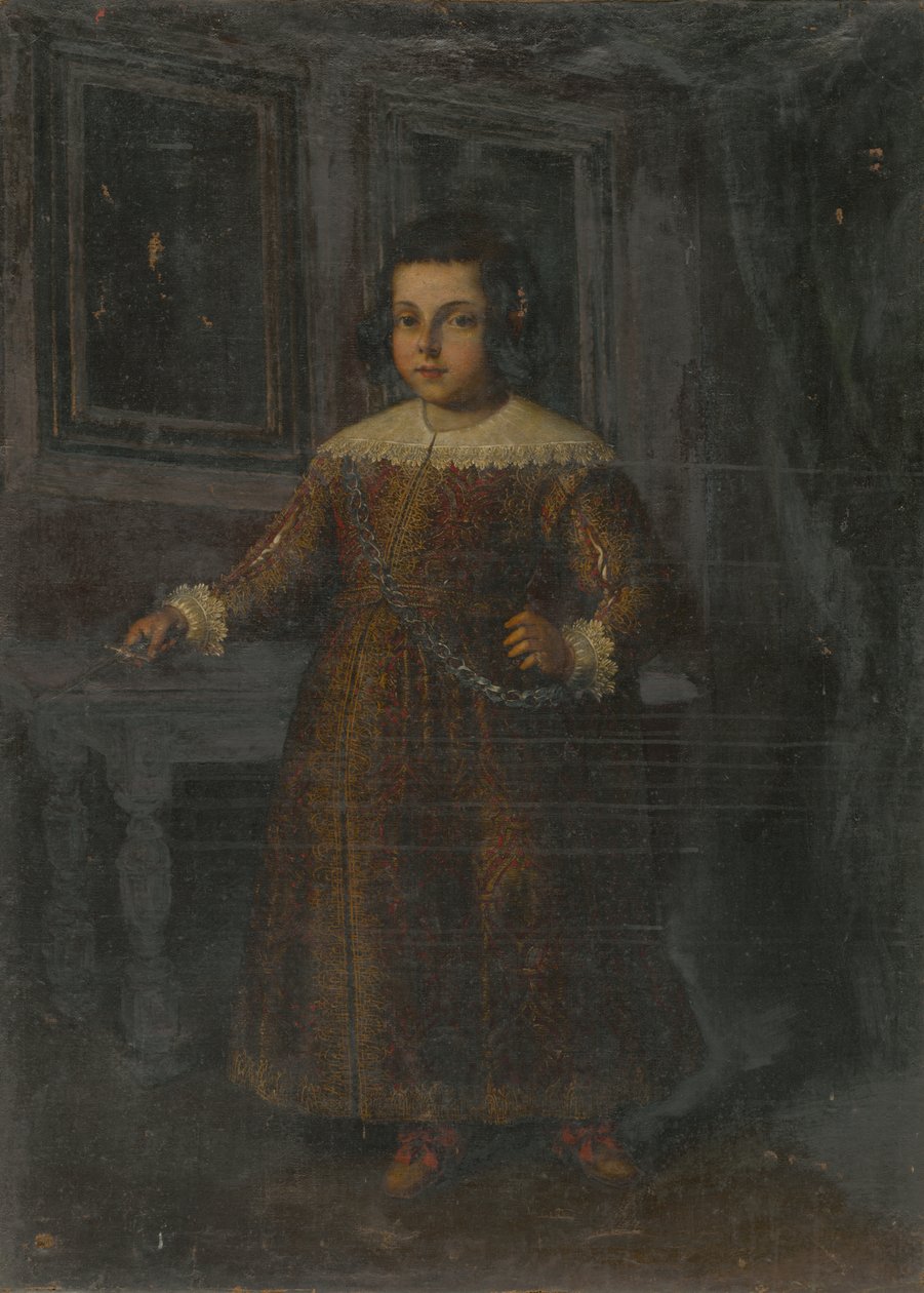 Retrato de una niña de pie de Unbekannt