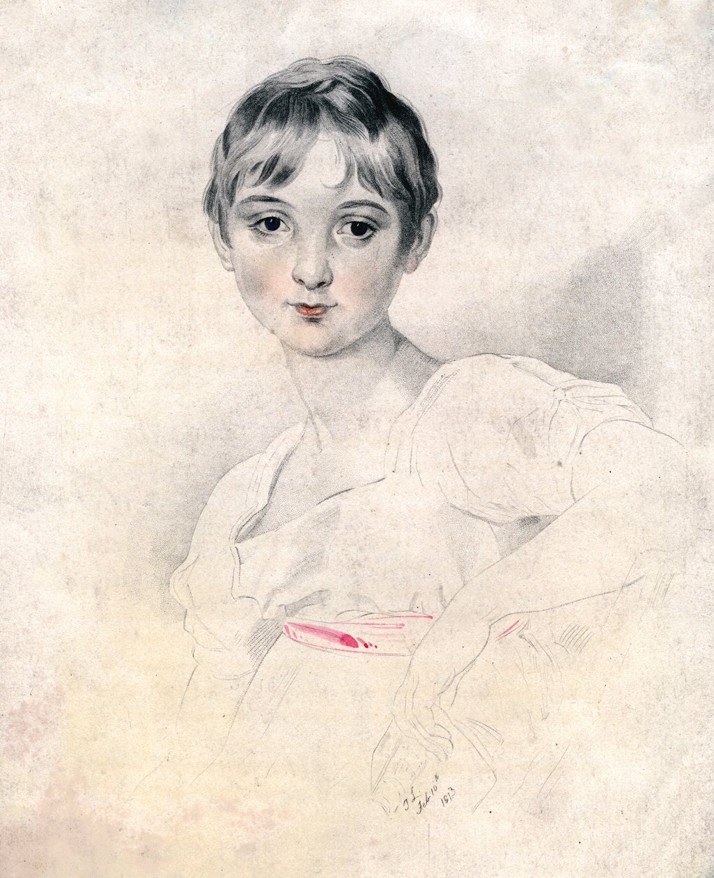 Retrato de una niña de Unbekannt