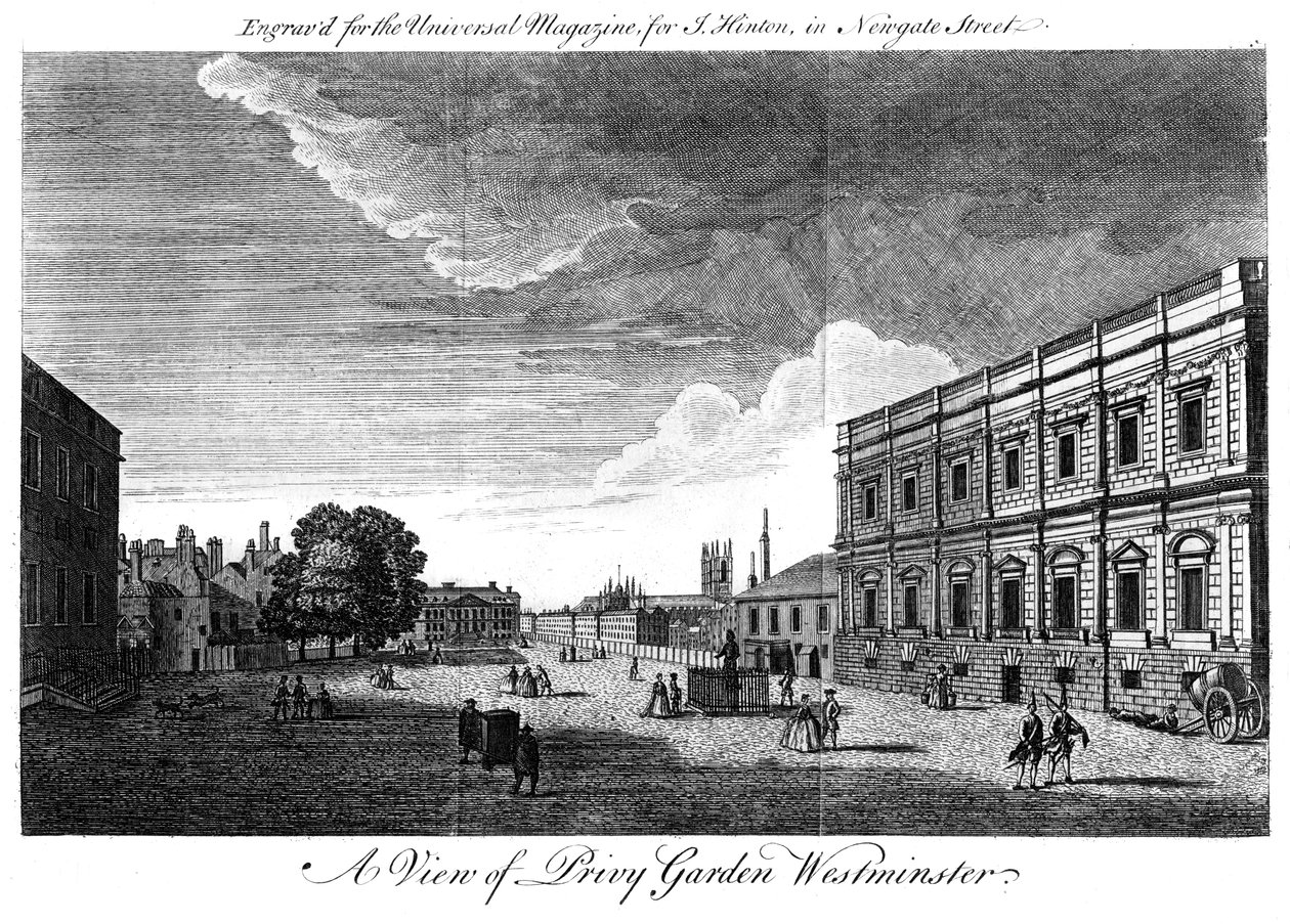 Jardín Privado Westminster, Londres, siglo XVIII de Unbekannt